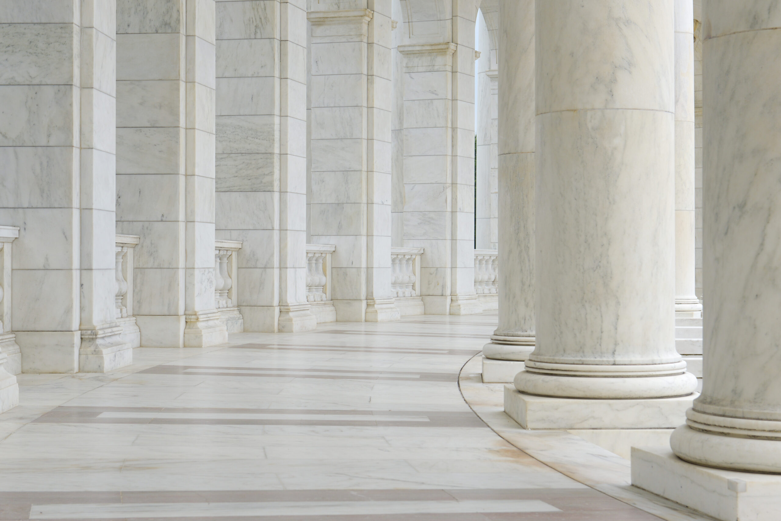 Pillars in a Hallway